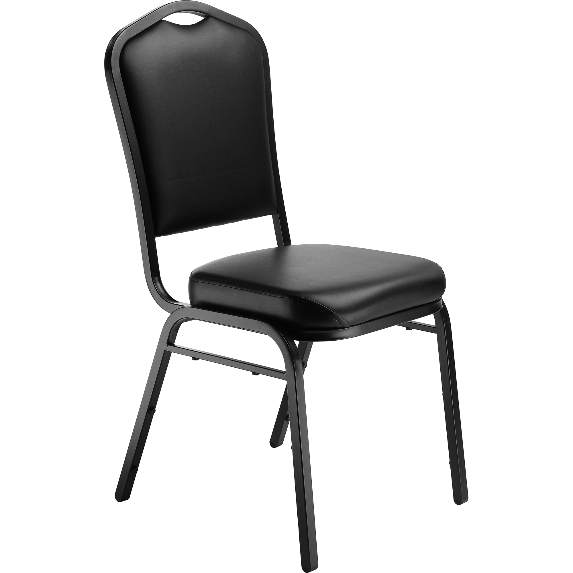 National Public Seating, 9300 Series Vinyl Stack Chair, Primary Color Black, Included (qty.) 1, Seating Type Dining Chair, Model# 9310-BT